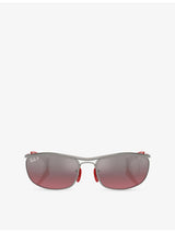 selfridges Ray-Ban Scuderia Ferrari Oval-Frame Metal Sunglasses- Buy online at McGrocer