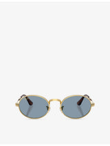 selfridges Ray-Ban RB3931 Oval-Frame Metal Sunglasses- Buy online at McGrocer