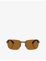 selfridges Ray-Ban Irregular Frame Polarized Sunglasses- Buy online at McGrocer