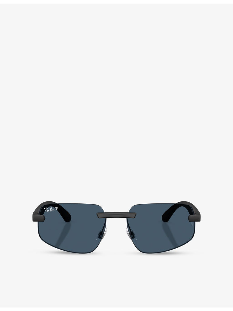 Ray-Ban RB4475 irregular-frame peek sunglasses, UK version