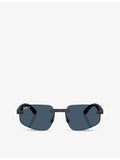 Ray-Ban RB4475 irregular-frame peek sunglasses, UK version