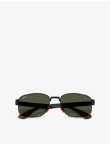 selfridges Ray-Ban Scuderia Ferrari RB8329M Irregular-Frame Metal Sunglasses- Buy online at McGrocer