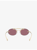 Versace VE2295 oval-frame sunglasses with gold-tone hardware (British brand)