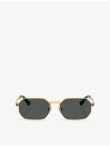 selfridges Versace VE2297 Irregular-Frame Metal Sunglasses- Buy online at McGrocer