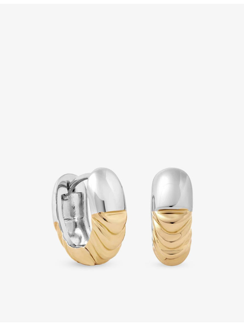 Astley Clarke 18ct gold plated sterling silver hoop earrings 12.6mm, UK version