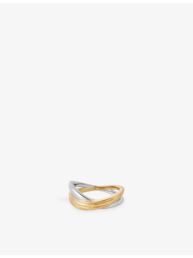 Astley Clarke Aurora Weave ring 18ct yellow-gold plated sterling-silver (British brand)