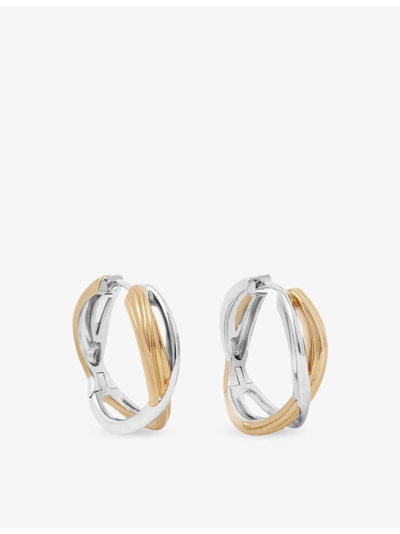 Astley Clarke gold-plated sterling silver maxi hoop earrings (British brand)