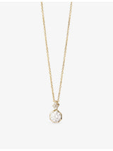 selfridges Astley Clarke Mini Cut Out Round 0.4ct Diamond 14ct Gold Pendant Necklace- Buy online at McGrocer