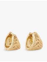 selfridges Astley Clarke Terra Tapered Scoop 18ct Yellow-Gold Plated Sterling-Silver Huggie Earrings- Buy online at McGrocer