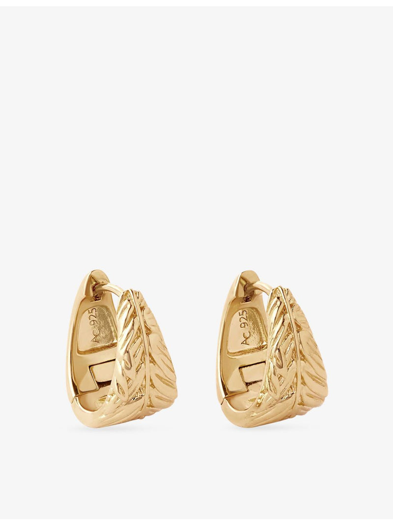 Astley Clarke 18ct yellow-gold plated silver hoop earrings 15mm, UK version