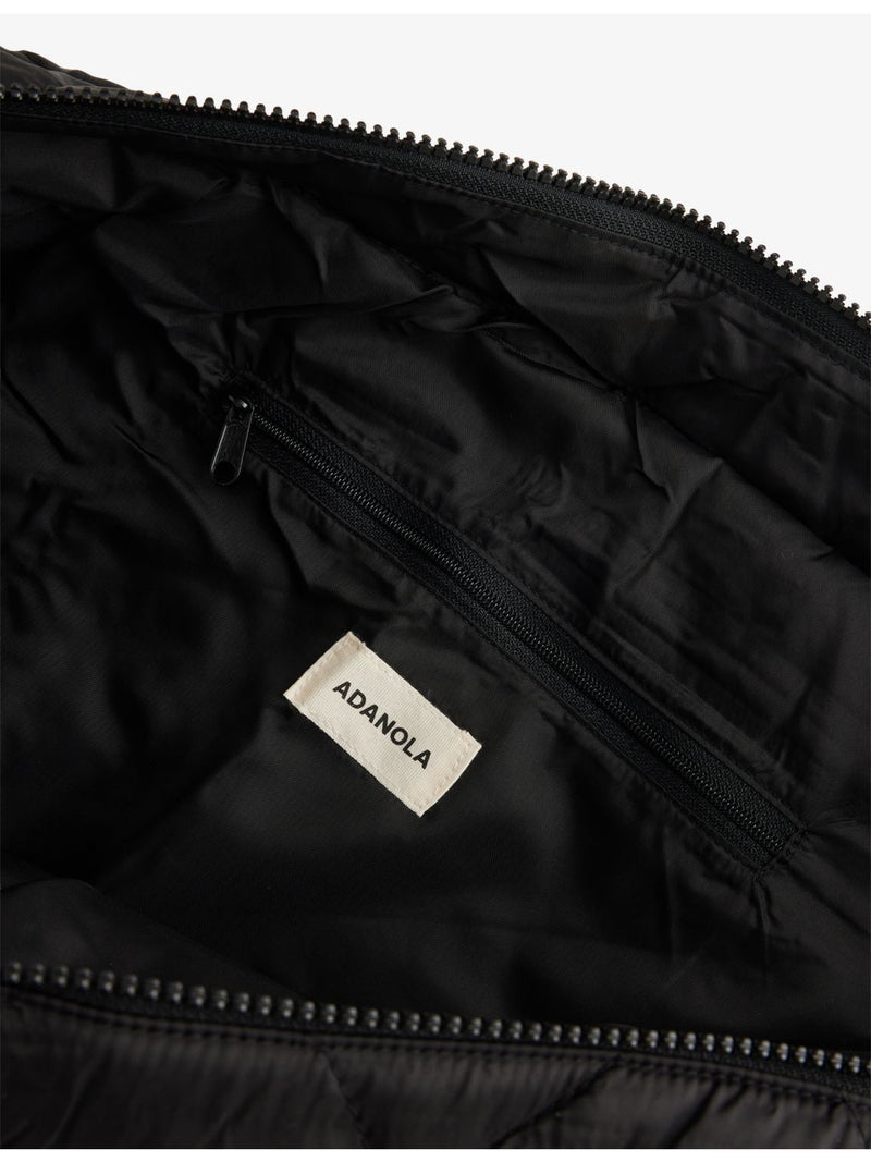 Adanola quilted tote bag with logo patch, imported from the UK