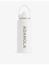 selfridges Adanola Embossed-Logo Top-Handle Stainless-Steel Water Bottle 950ml- Buy online at McGrocer