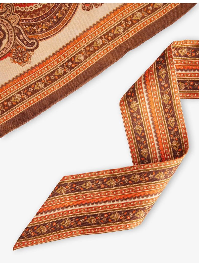 Zimmermann silk headscarf with paisley print (British brand)