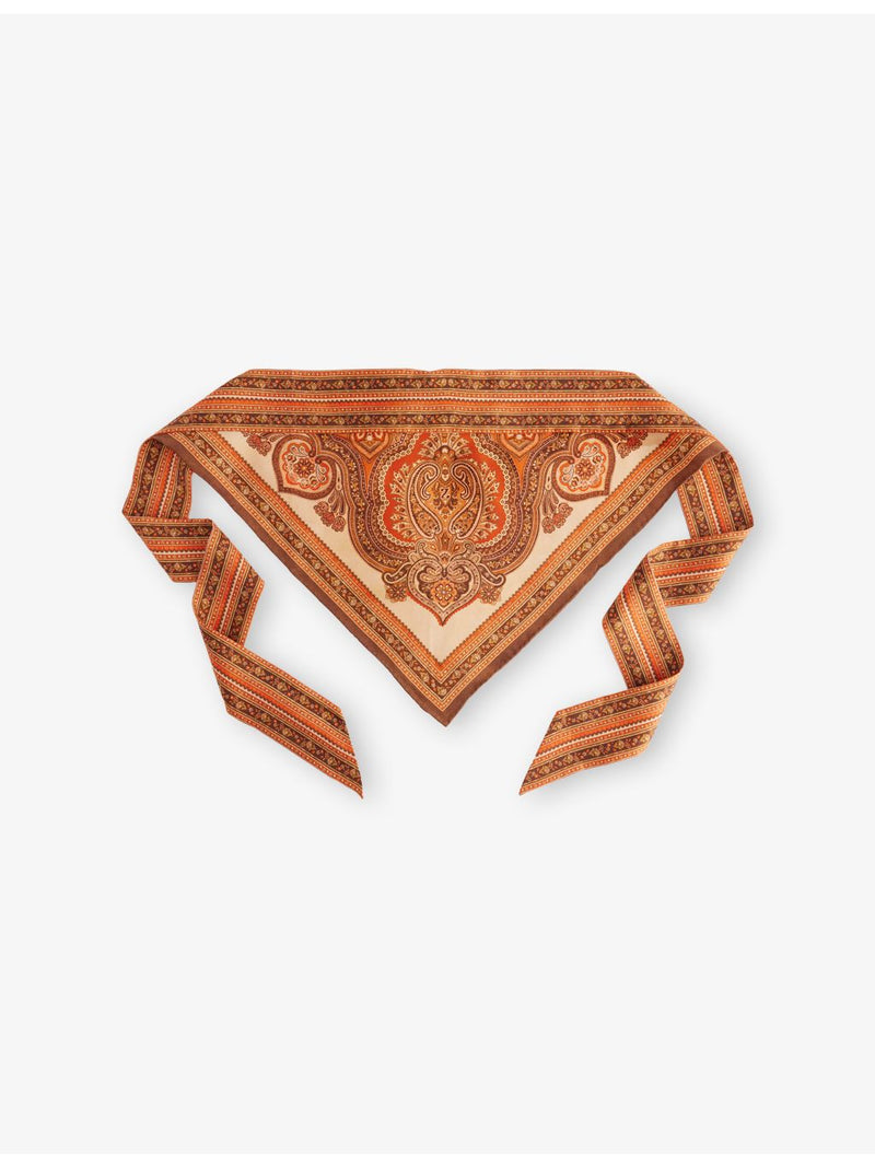 Zimmermann silk headscarf with paisley print (British brand)