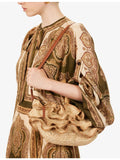Zimmermann Goldentime raffia shoulder bag, imported from the UK