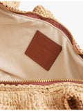 Zimmermann Goldentime raffia shoulder bag, imported from the UK