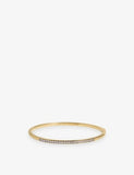 Monica Vinader Essential 18ct Gold Vermeil Plated Sterling Silver and Lab-Grown Diamond Bangle