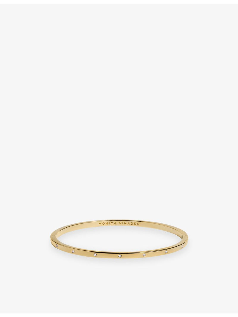 Monica Vinader Essential Station bangle with lab-grown diamond, UK version