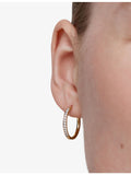 Monica Vinader small diamond hoop earrings 18ct gold vermeil - British product