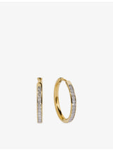 selfridges Monica Vinader Essential Small 18ct Yellow Gold Vermeil and 0.31ct Lab-Grown Diamond Hoop Earrings- Buy online at McGrocer