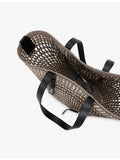 Loewe medium woven basket bag with leather trims, UK version