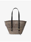 Loewe medium woven basket bag with leather trims, UK version