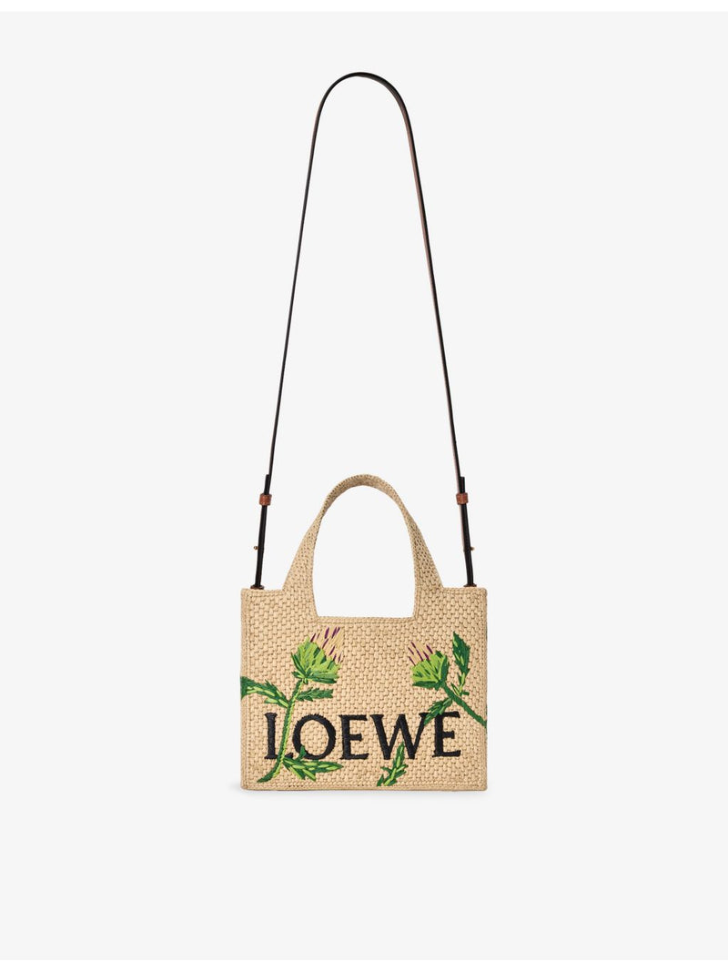 Loewe small raffia tote bag Artichoke Font - British product