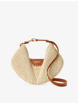 selfridges Loewe Medium Swing Raffia and Leather Top-Handle Bag- Buy online at McGrocer
