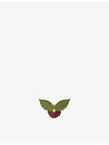 Loewe leather flower pistil pin with brass hardware, imported from the UK