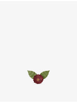 selfridges Loewe x Paula's Ibiza Flower Pistil Leather and Brass Pin- Buy online at McGrocer