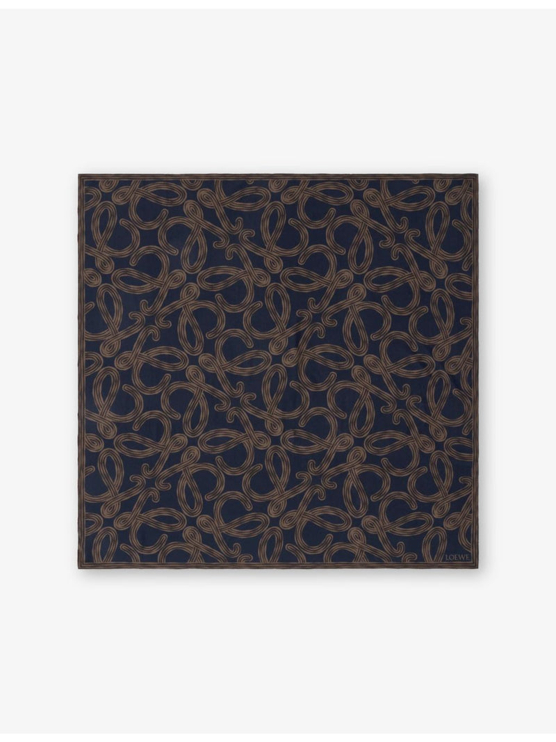 Loewe printed square silk scarf 132cm, imported from the UK