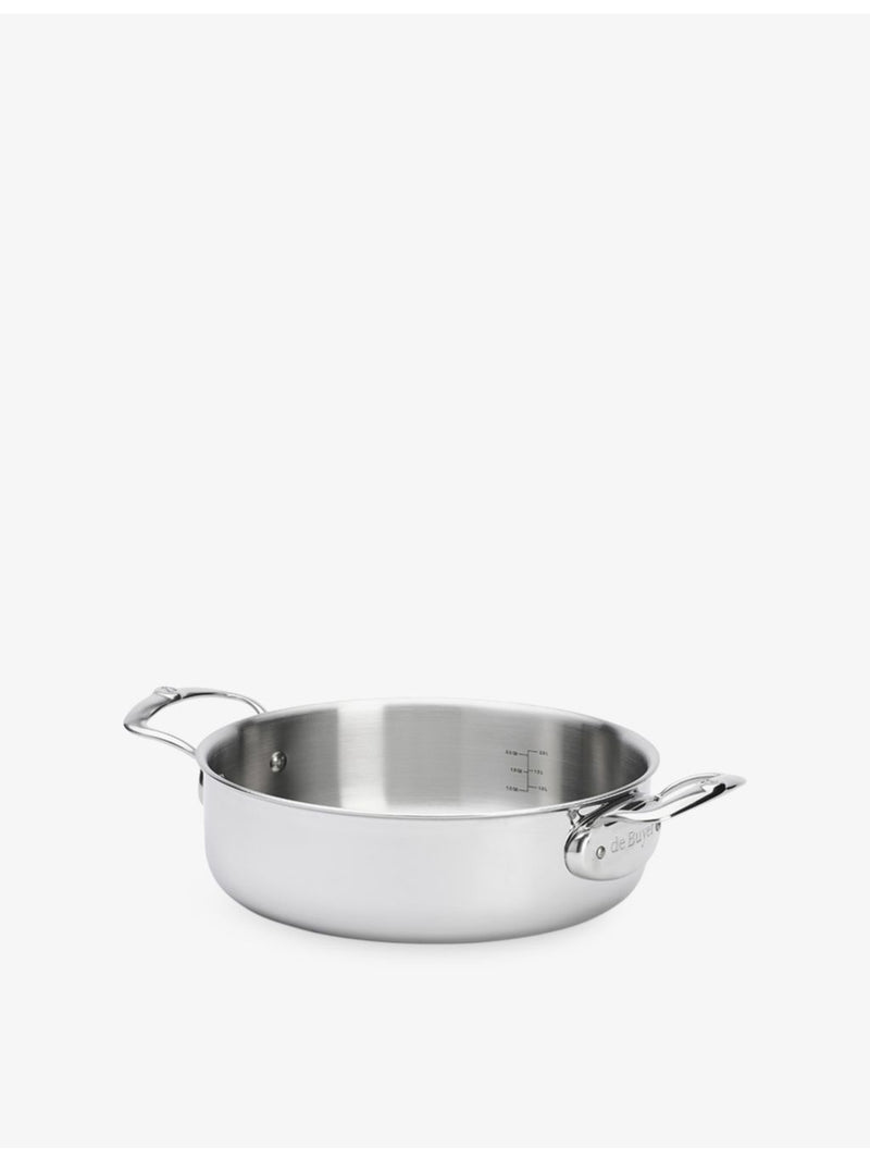 De Buyer Affinity stainless steel saute pan 24cm with lid, UK version
