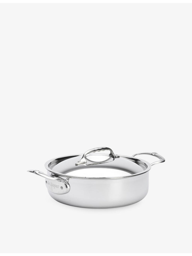 De Buyer Affinity stainless steel saute pan 24cm with lid, UK version