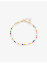 selfridges ANNI LU Fiesta Clemence 18ct Gold-Plated Brass and Glass Bead Bracelet- Buy online at McGrocer
