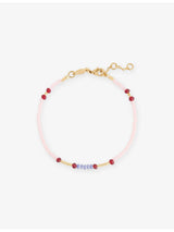 selfridges ANNI LU Peppy 18ct Gold-Plated Brass and Glass Bead Bracelet- Buy online at McGrocer