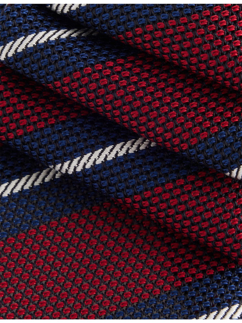dunhill silk tie grenadine club striped 9.5cm - British product