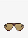 Tom Ford FT1225 pilot-frame acetate sunglasses - British product