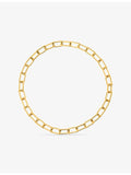 Amadeus Gia 18ct gold-plated brass large link necklace 40cm (British brand)