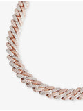 DARKAI rose gold plated sterling silver pavé necklace (British brand)