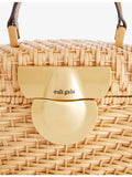 Cult Gaia Tyla Mini rattan top-handle bag - British product