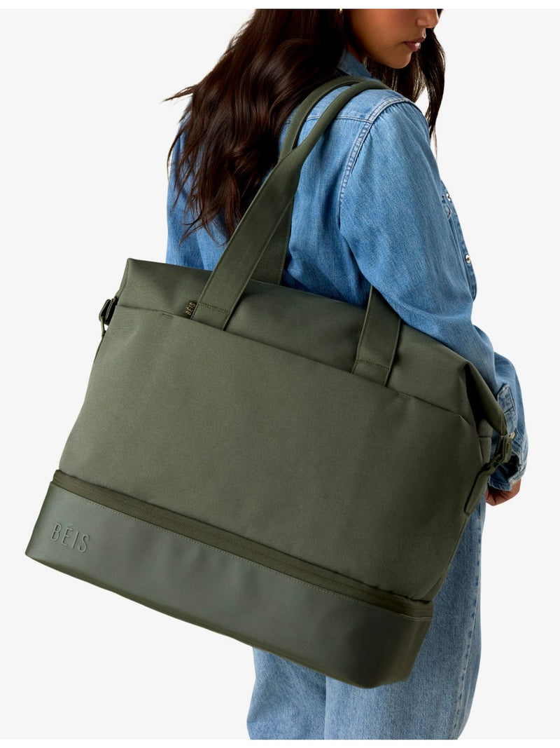 BÉIS Weekender leather-trim travel bag, UK version