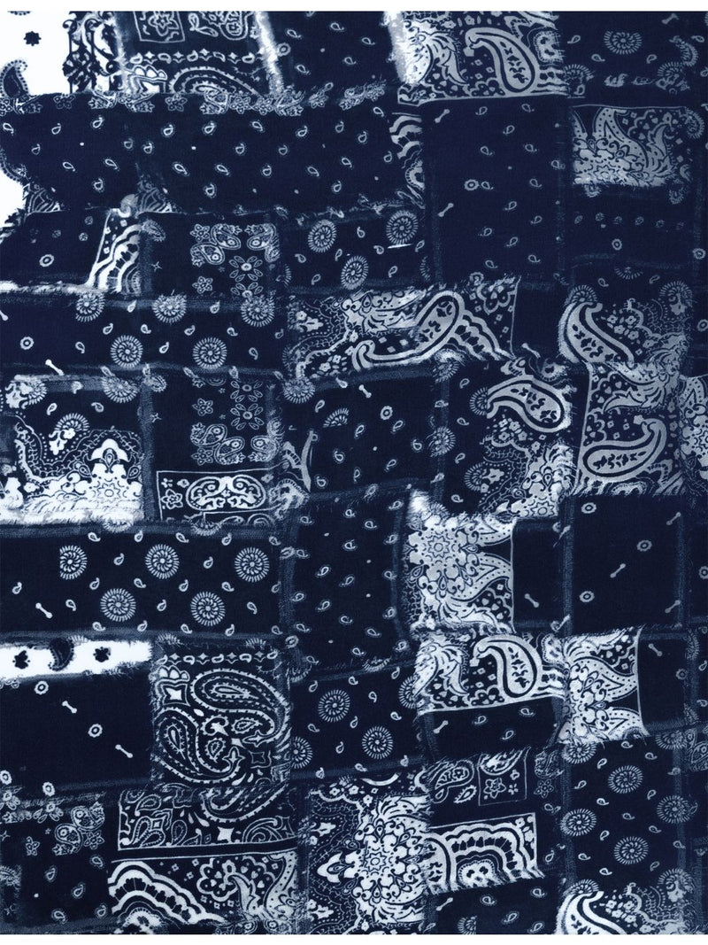 Zadig&Voltaire denim bandana silk scarf 85cm, imported from the UK