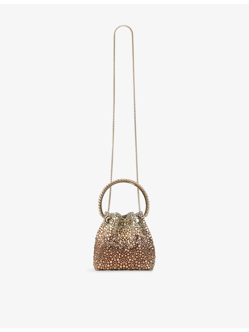Jimmy Choo satin top-handle bag with crystal embellishments, UK version