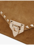 Valentino Garavani Rockstud suede satchel bag, imported from the UK
