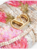 Valentino Garavani sequin shoulder bag in silk - British product