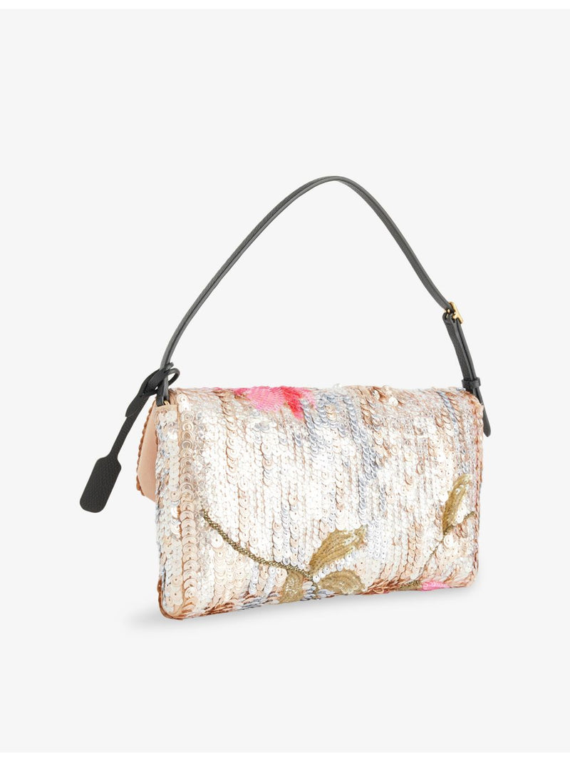 Valentino Garavani sequin shoulder bag in silk - British product