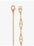 Valentino Garavani Ovalette brass necklace with VL logo pendant, UK version
