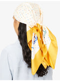 Valentino Garavani silk bandeau scarf with all-over print, imported from the UK