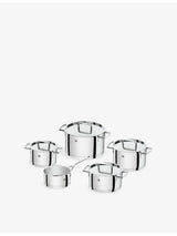 selfridges Zwilling J.A Henckels Ergonomic Five-Piece Stainless-Steel Pot Set- Buy online at McGrocer