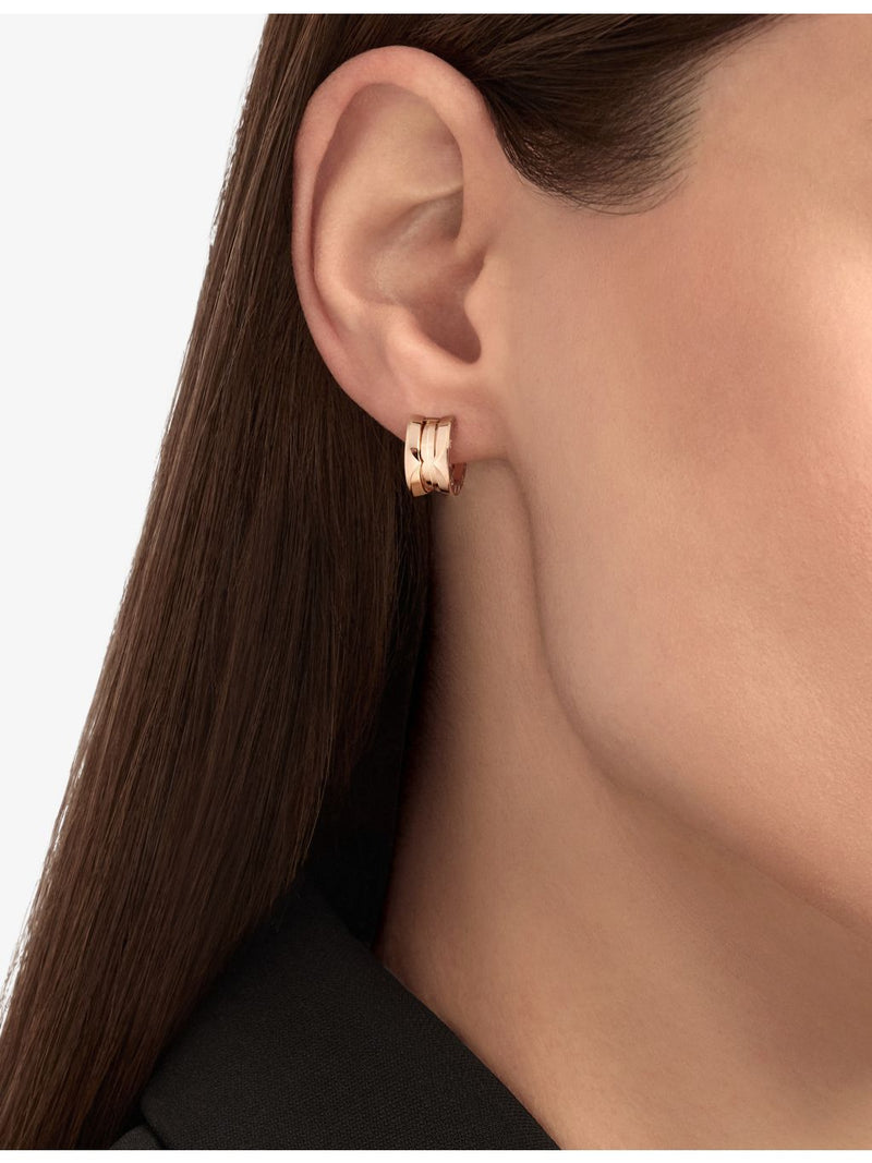 Bvlgari B.zero1 18ct rose gold single hoop earring, imported from the UK